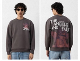 SUDADERA RICH GANG THE ANGELS AND FAITH, (18PL1) GRIS OSCURO